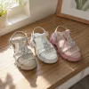 Three pairs of diamond-encrusted butterfly-decorated sandals for women's summer are fashionable and versatile details Picture